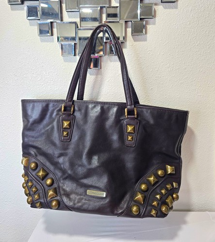 Burberry brown leather studded - brown,